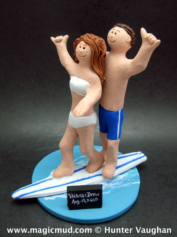 Surfing wedding cake topper/custom surfing wedding cake topper/boating/custom 2024 wedding cake topper/personalized surfing cake topper